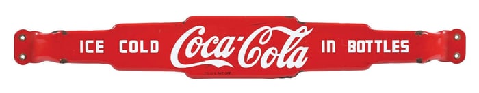 PORCELAIN COCA-COLA DOOR PUSH BAR