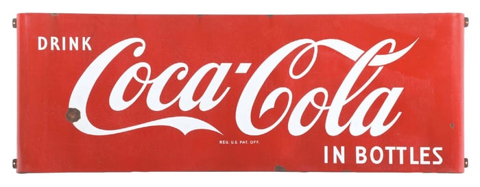 PORCELAIN COCA-COLA SLED SIGN