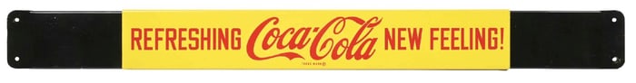 REFRESHING COCA-COLA NEW FEELING PUSH BAR SIGN