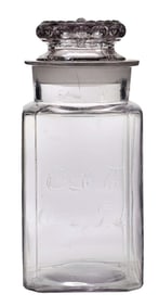 GLASS COCA-COLA LIDDED JAR