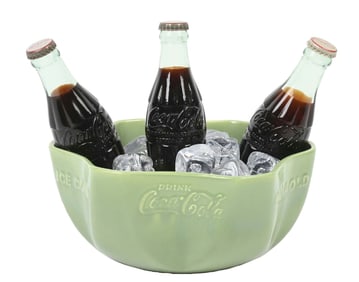 COCA-COLA DISPLAY BOWL WITH BOTTLES