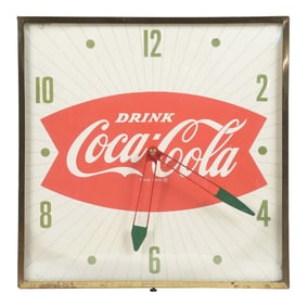 COCA-COLA FISHTAIL CLOCK