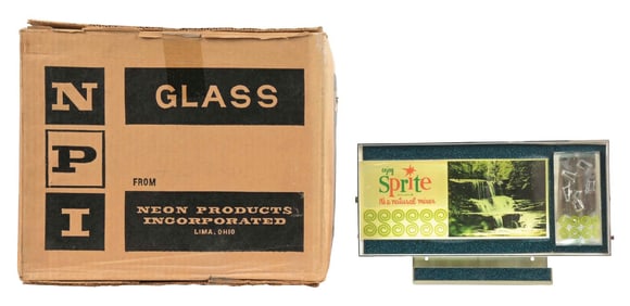 NOS "ENJOY SPRITE" LIGHT-UP COUNTERTOP SIGN