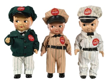 COLLECTION OF 3 COCA-COLA BUDDY LEE DOLLS