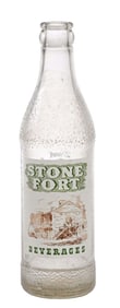 STONE FORT BEVERAGES NACGOGDOCHES, TX. GLASS BOTTLE