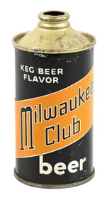 MILWAUKEE CLUB BEER LOW PROFILE CONE TOP BEER CAN