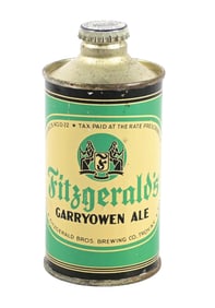 FITZGERALD'S GARRYOWEN ALE J-SPOUT CONE TOP BEER CAN