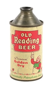 OLD READING BEER PREMIUM GOLDEN DRY CONE TOP READING PA