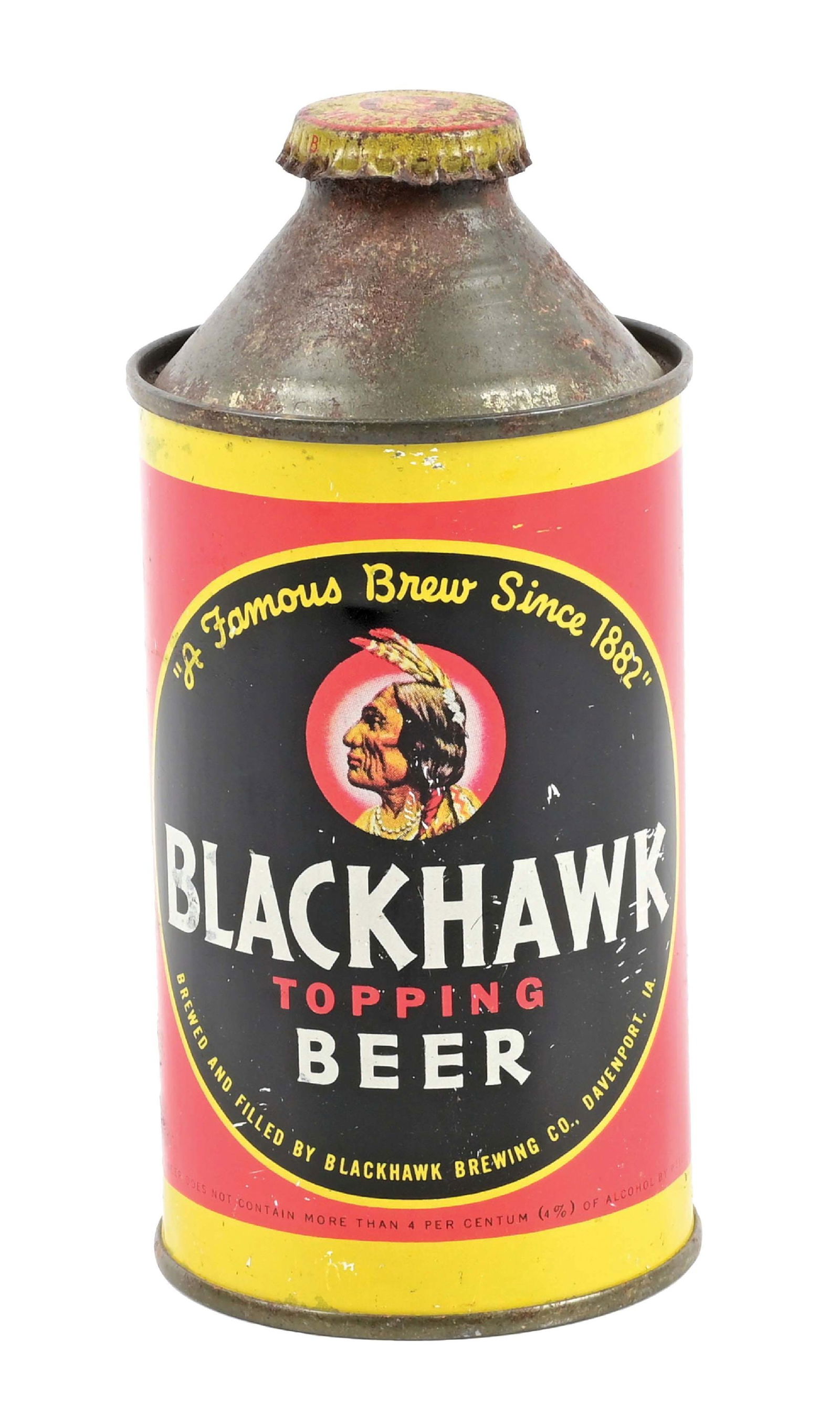 BLACKHAWK TOPPING BEER CONE TOP BEER CAN (1 of 6)