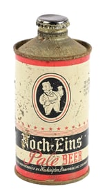 NOCH-EINS PALE BEER J-SPOUT CONE TOP BEER CAN