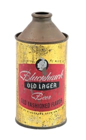 BLACKHAWK OLD LAGER BEER CONE TOP CAN