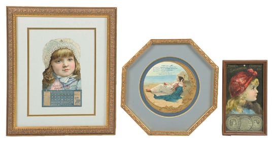 COLLECTION OF 3 CHEWING GUM AND SARSAPARILLA SIGNS