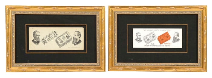 COLLECTION OF 2 SMITH BROTHERS' CHEWING GUM & COUGH DROPS BLOTTERS