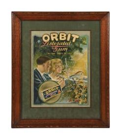 ORBIT LISTERATED GUM SIGN W/ YOUNG COUPLE GRAPHIC