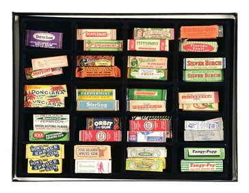COLLECTION OF CHEWING GUM PACKS & STICKS