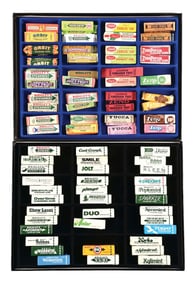 COLLECTION OF CHEWING GUM STICKS, PACKS & WRAPPERS