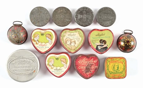 COLLECTION OF 13 VARIOUS VINTAGE GUM TINS