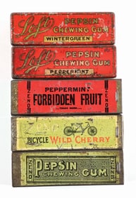 COLLECTION OF 5 VARIOUS CHEWING GUM TINS
