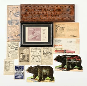 COLLECTION OF 13 CHEWING GUM MEMORABILIA ITEMS