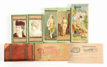 COLLECTION OF 6 CHEWING GUM MEMORABILIA