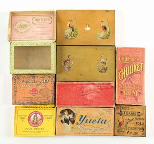 COLLECTION OF 9 CHEWING GUM DISPLAY BOXES