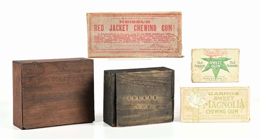 COLLECTION OF 5 CHEWING GUM BOXES