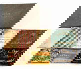 COLLECTION OF 8 CHEWING GUM BOXES & DISPLAYS