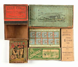 COLLECTION OF 6 CHEWING GUM BOXES