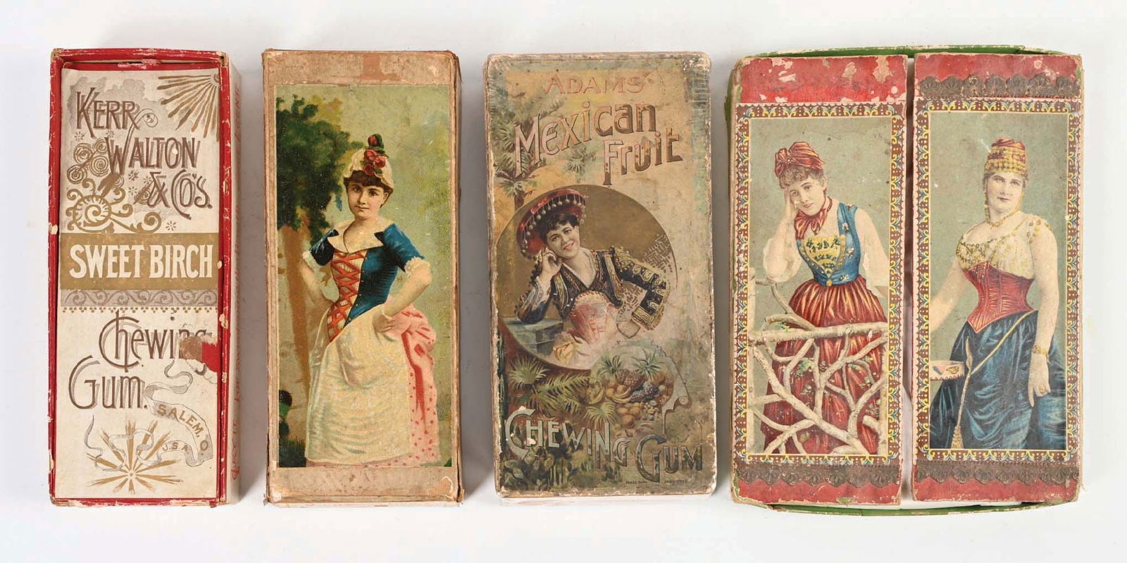 COLLECTION OF 4 VINTAGE CHEWING GUM DISPLAY BOXES (1 of 3)