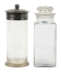 COLLECTION OF 2 WALLA-WALLA & ROWNTREES GUM JARS