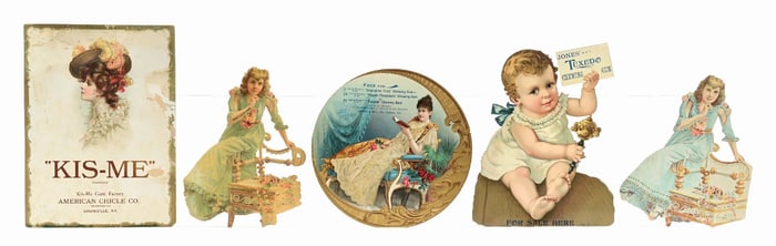 COLLECTION OF 5 VARIOUS CHEWING GUM ADVERTISING PIECES