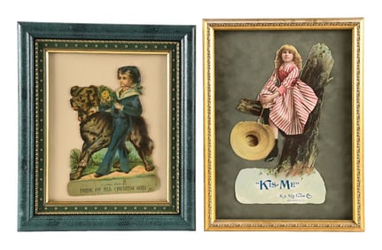 PAIR OF KIS-ME AND PRIDE OF ALL CHEWING GUM ADVERTISEMENTS