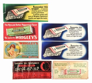 COLLECTION OF 6 WRIGLEYS TROLLEY SIGNS
