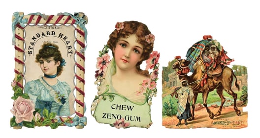 COLLECTION OF 3 CHEWING GUM ADVERTISING PIECES