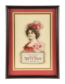 COLGAN'S TAFFY TOLU GUM DIE-CUT SIGN