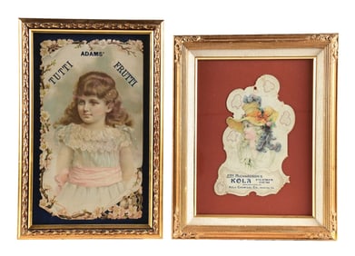 PAIR OF ADAM'S AND RICHARDSON'S CHEWING GUM SIGNS
