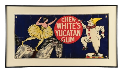 CHEW WHITE'S YUCATAN GUM FRAMED POSTER