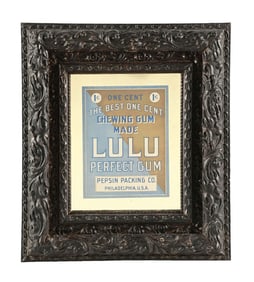 1¢ LULU PERFECT CHEWING GUM PAPER LABEL