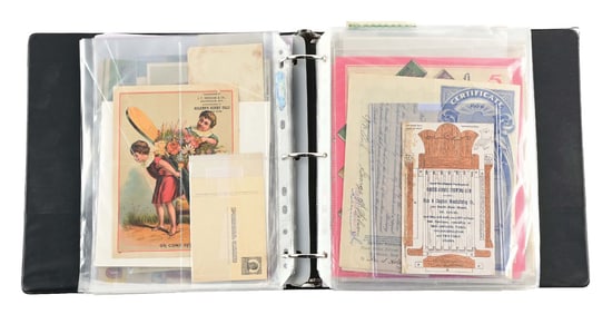 LARGE 3-RING BINDER COLLECTION OF CHEWING GUM EPHEMERA