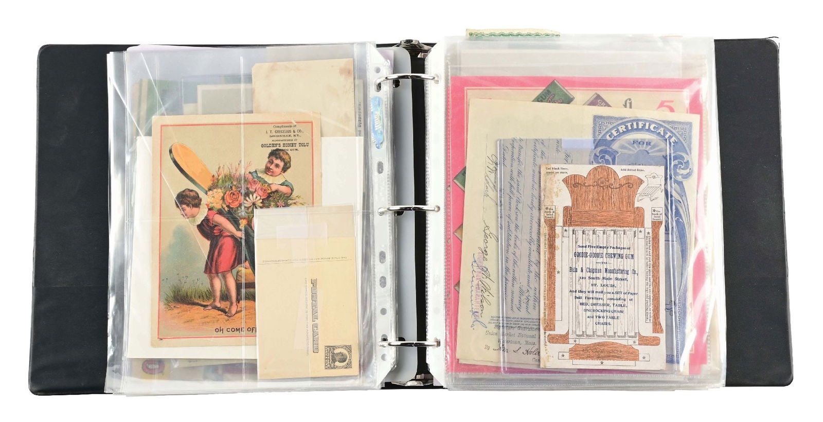 LARGE 3-RING BINDER COLLECTION OF CHEWING GUM EPHEMERA (1 of 5)