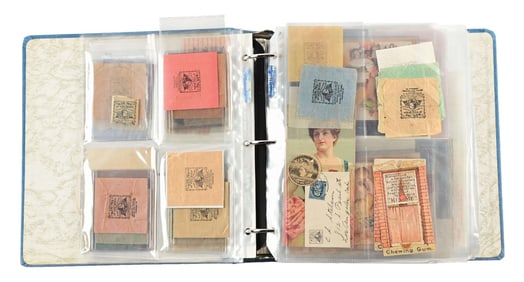 LARGE 3-RING BINDER COLLECTION OF CHEWING GUM EPHEMERA