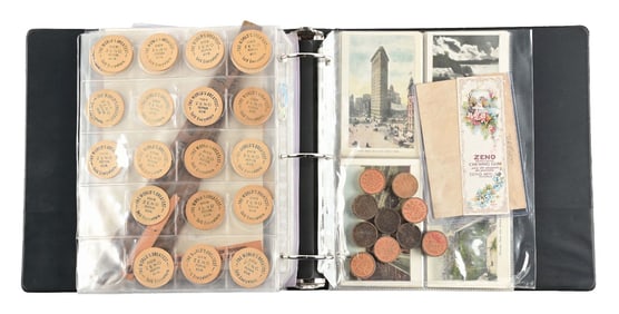 LARGE 3-RING BINDER COLLECTION OF CHEWING GUM VINTAGE EPHEMERA