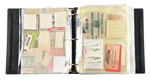 LARGE 3-RING BINDER COLLECTION OF CHEWING GUM EPHEMERA FOR WRIGLEY'S