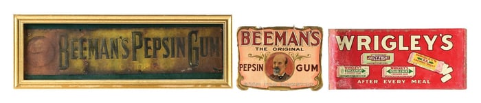 COLLECTION OF 3 CHEWING GUM SIGNS