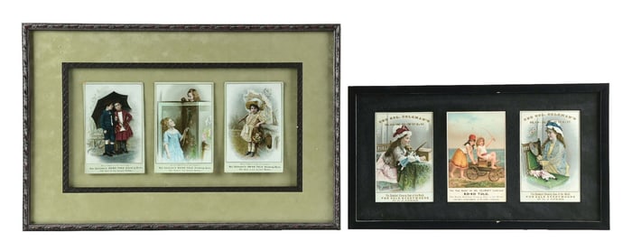 A PAIR OF SOL COLEMAN'S CHEWING GUM FRAMED ADVERTISEMENTS