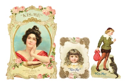 COLLECTION OF 3 DIE-CUT ADVERTISING SIGNS