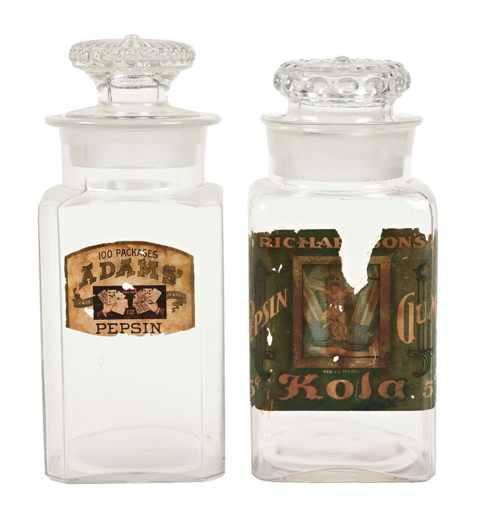 PAIR OF CHEWING GUM DISPLAY JARS (1 of 4)