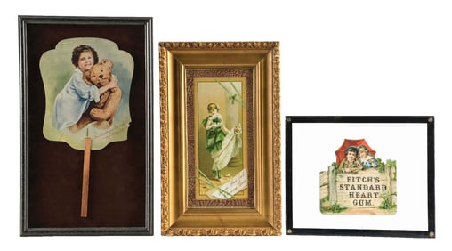 COLLECTION OF 3 CHEWING GUM ADVERTISEMENTS
