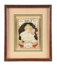 TRY RICHARDSON'S KOLA-PEPSIN GUM SIGN W/ MOTHER DAUGHTER GRAPHIC