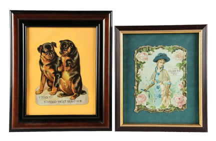 PAIR OF FITCH'S STANDARD CHEWING GUM SIGNS
